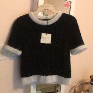 Philosophy Metallic Brushed Cable Knit Sweater NWT